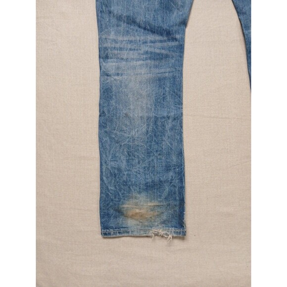 Rock Revival Men's VICTOR Straight Denim Jeans Size 36 Light Wash Distressed - Picture 13 of 16